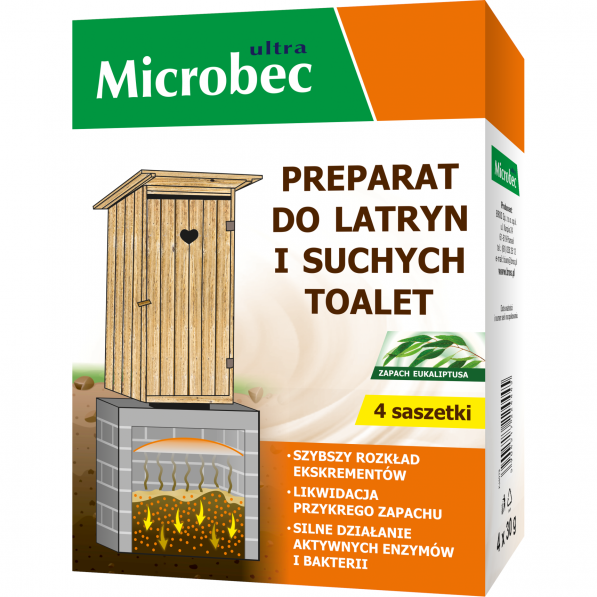 BROS Microbec Ultra 4 szt. - preparat / proszek do latryn i suchych toalet