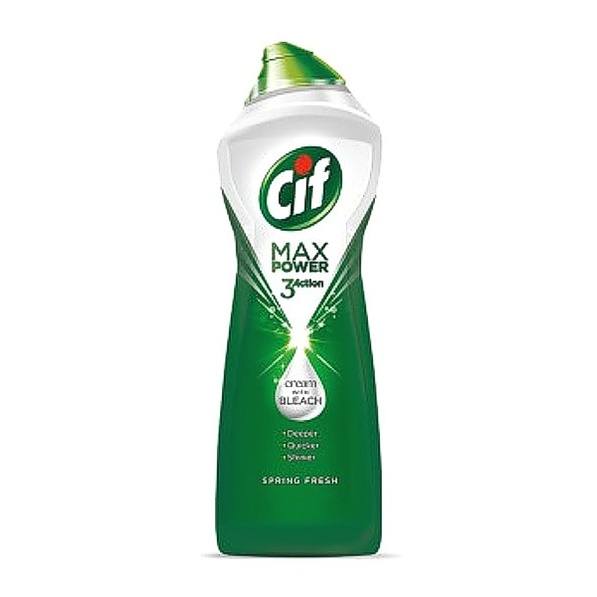 CIF Max Power Spring Fresh 1 l zielone - mleczko do czyszczenia z wybielaczem