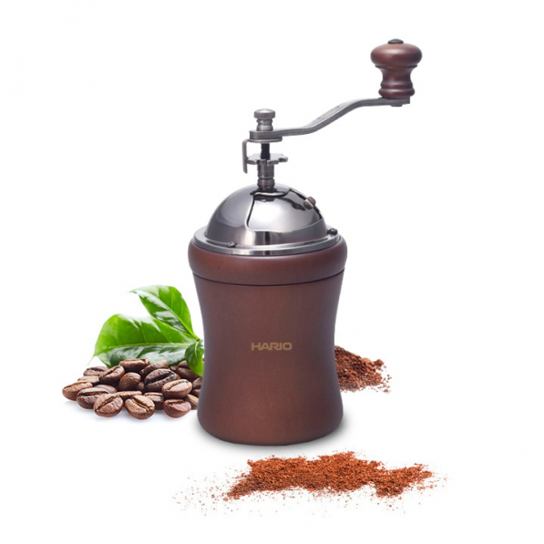 HARIO Coffee Mill Dome brązowy - młynek do kawy drewniany ręczny