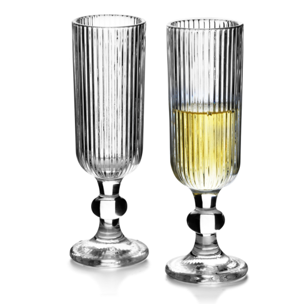 Kieliszki do szampana szklane AFFEK DESIGN ELISE STRIPE 185 ml 6 szt.