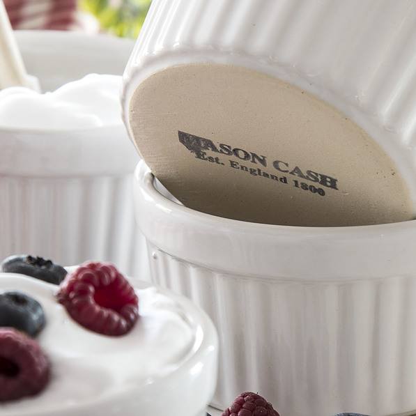 MASON CASH Classic Collection białe 200 ml 4 szt. - kokilki / naczynia do zapiekania ceramiczne