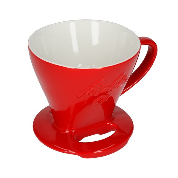 MELITTA DRIPPER 102 czerwony - dripper do kawy porcelanowy