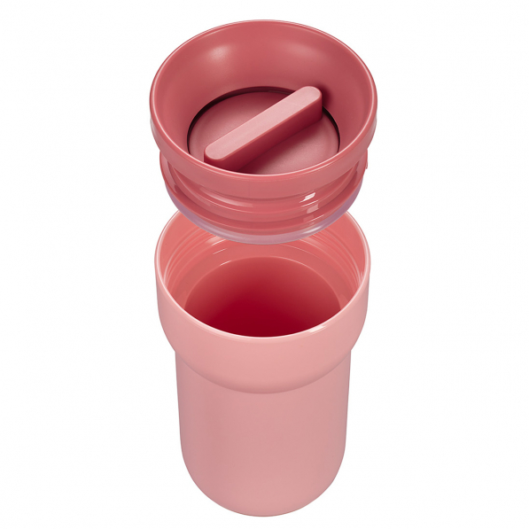 MEPAL Ellipse Nordic Pink 275 ml jasnoróżowy - kubek plastikowy z pokrywką