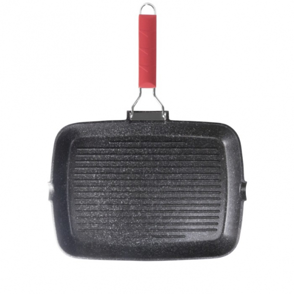 MONETA Pro Grill 34 x 24 cm czarna - patelnia grillowa nieprzywierająca