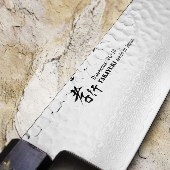 SAKAI TAKAYUKI Urushi Saiu 24 cm - japoński nóż szefa kuchni ze stali damasceńskiej