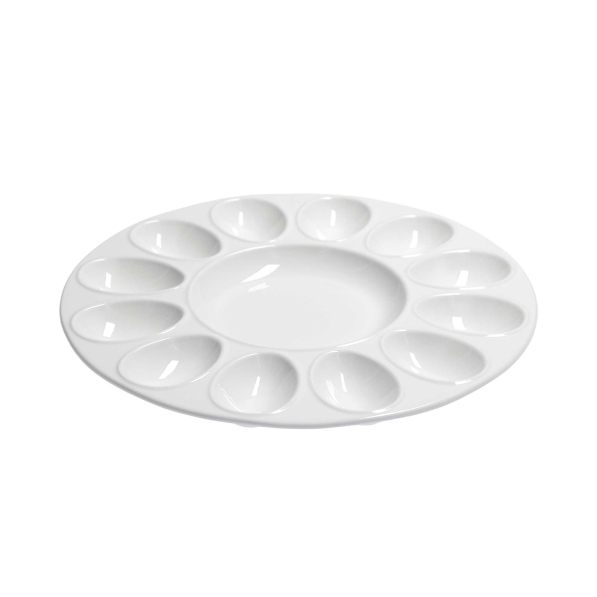 LA PORCELLANA BIANCA Convivio 26,5 cm - talerz na jajka porcelanowy