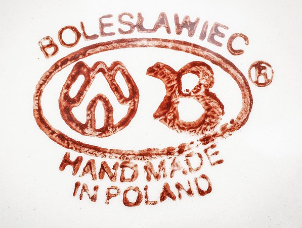 Talerz obiadowy płytki Bolesławiec 24,5 cm - dek. 46