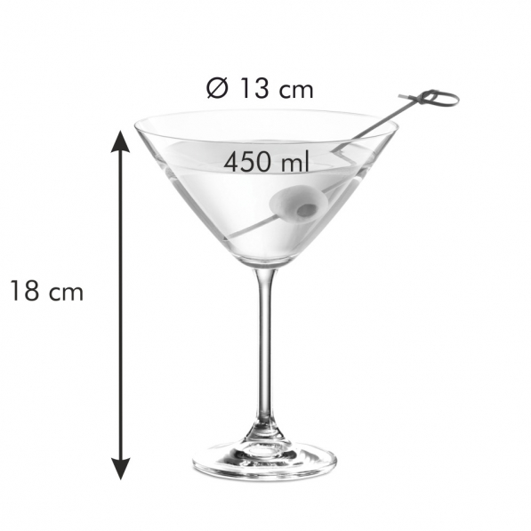 TESCOMA Charlie 450 ml - kieliszek do martini szklany 