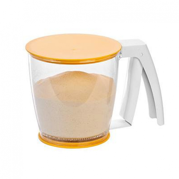 TESCOMA Delicia pomarańczowy - przesiewacz do mąki i cukru pudru plastikowy