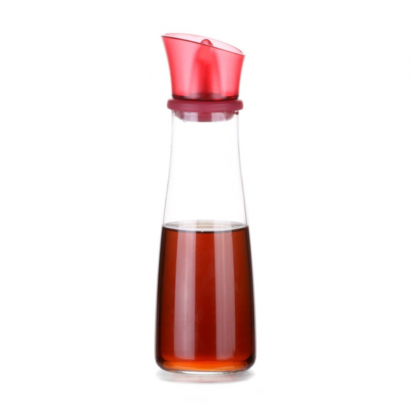 TESCOMA Vitamino 0,25 l różowa - butelka na oliwę i ocet szklana z dozownikiem
