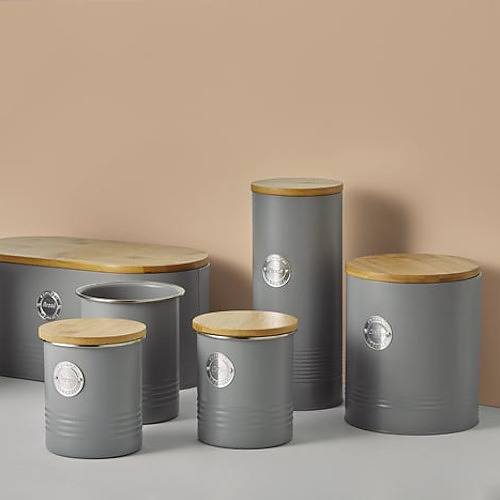 TYPHOON Living Tea szara - puszka / pojemnik na herbatę stalowy