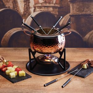 Miedziany zestaw do fondue Kitchen Craft