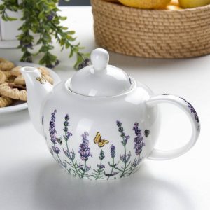 Porcelanowy dzbanek do parzenia herbaty Carmani Lavender