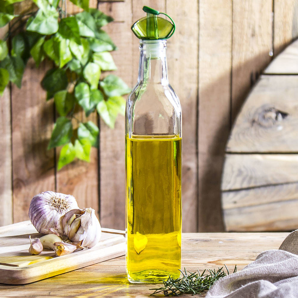 Butelka na oliwe i ocet z dozownikiem szklana
