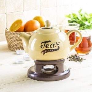 Ceramiczny dzbanek z podgrzewaczem Tea Time