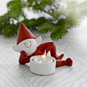 Świecznik ceramiczny ze świeczką Led Sirius Elf