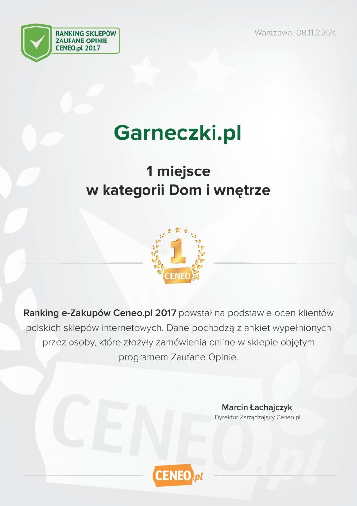 Garneczki - dyplom Ceneo