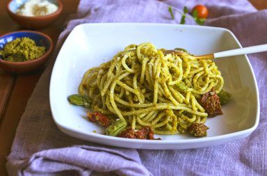 Makaron z pesto bazyliowym