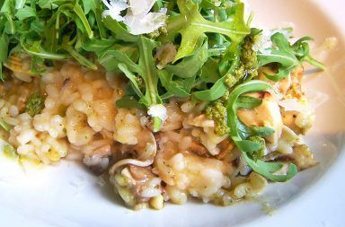 Risotto z kurczakiem i pieczarkami - przepis