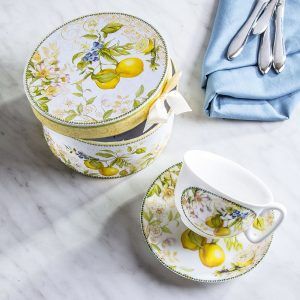 Filiżanka do kawy i herbaty porcelanowa Duo Lemon