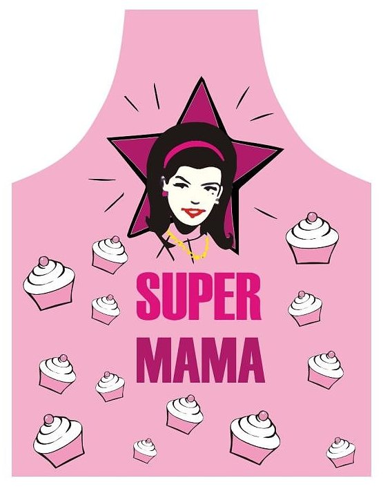 Fartuch kuchenny z nadrukiem Super Mama