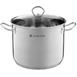 AMBITION Acero 19 l - garnek gastronomiczny ze stali nierdzewnej z pokrywką
