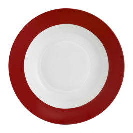 AMBITION Aura Red 23 cm - talerz obiadowy głęboki porcelanowy