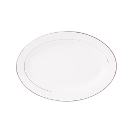 AMBITION Aura Silver 30,5 x 21 cm - półmisek porcelanowy