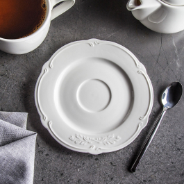 AMBITION Salsa 16,5 cm biały - talerzyk / spodek porcelanowy
