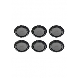 BIRKMANN Easy Baking 6 szt. czarne - foremki do tartaletek / mini-tart stalowe