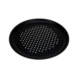 Blacha do pizzy perforowana metalowa EXCELLENT HOUSEWARE CZARNA 32 cm