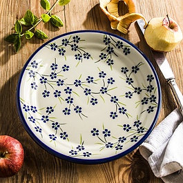 BOLESŁAWIEC GU-1259 DEK. 1244A 25 cm - talerz obiadowy płytki ceramiczny