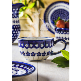 BOLESŁAWIEC GU-883 DEK. 166A 220 ml - filiżanka do kawy i herbaty ceramiczna