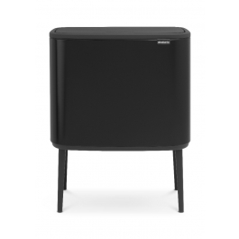 BRABANTIA Bo Touch Bin czarny 34 l (316203) - kosz na śmieci ze stali nierdzewnej dwukomorowy