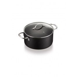 BRABANTIA Chrome 4,4 l czarny - garnek aluminiowy z pokrywką