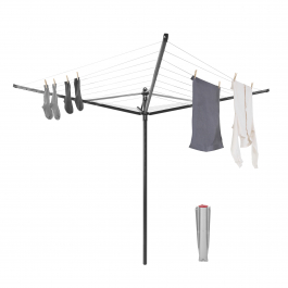 BRABANTIA Lift O Matic 50 mb czarna - suszarka na pranie ogrodowa stalowa