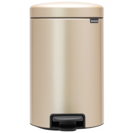BRABANTIA Newicon 12 l ciemnobeżowy - kosz na śmieci ze stali nierdzewnej z pedałem