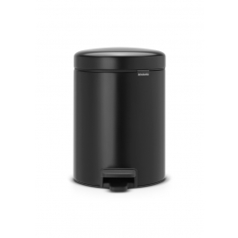 BRABANTIA Newicon 2 x 2 l czarny - kosz do segregacji śmieci ze stali nierdzewnej dwukomorowy z pedałem