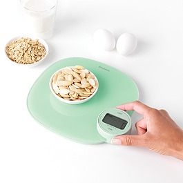 BRABANTIA Tasty Plus miętowa - waga kuchenna elektroniczna szklana