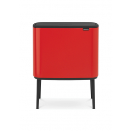 BRABANTIA Touch Bin Bo 36 l czerwony - kosz na śmieci ze stali nierdzewnej