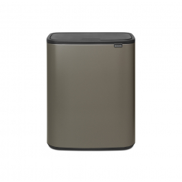 BRABANTIA Touch Bin Bo 60 l platynowy - kosz na śmieci ze stali nierdzewnej