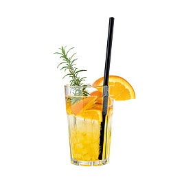 CILIO Vetro Nero 4 szt. czarne - słomki wielorazowe do napojów i drinków szklane ze szczoteczką
