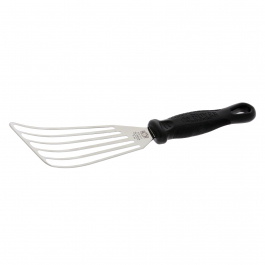 DE BUYER Fkoofficium 31 cm czarna - łopatka kuchenna ażurowa ze stali nierdzewnej
