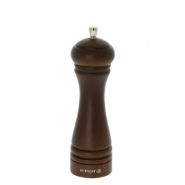 DE BUYER Java 18 cm ciemnobrązowy - młynek do soli drewniany ręczny
