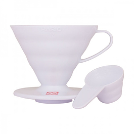 HARIO Dripper V60-02 biały - dripper / filtr do kawy plastikowy