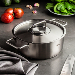 FISSLER Pure Collection 3,9 l - garnek ze stali nierdzewnej z pokrywką