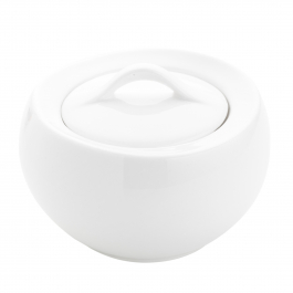 FLORINA Moss 8 cm ecru - cukiernica porcelanowa