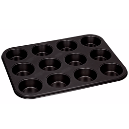 GUARDINI Gardenia - forma do pieczenia 12 muffinek i babeczek ze stali nierdzewnej