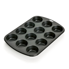 KAISER Inspiration Muffin World czarna - forma do pieczenia 12 muffinek i babeczek