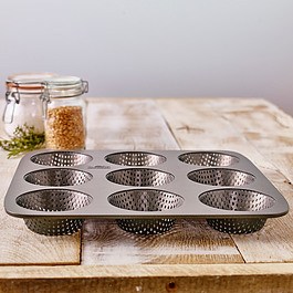 Forma do 9 bułek metalowa BIRKMANN EASY BAKING CZARNA 32 x 30 cm
